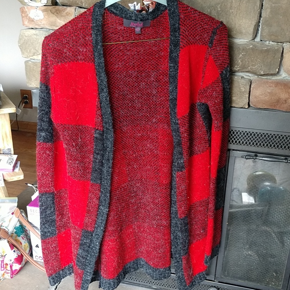 Black & Charcoal Buffalo Plaid Sweater